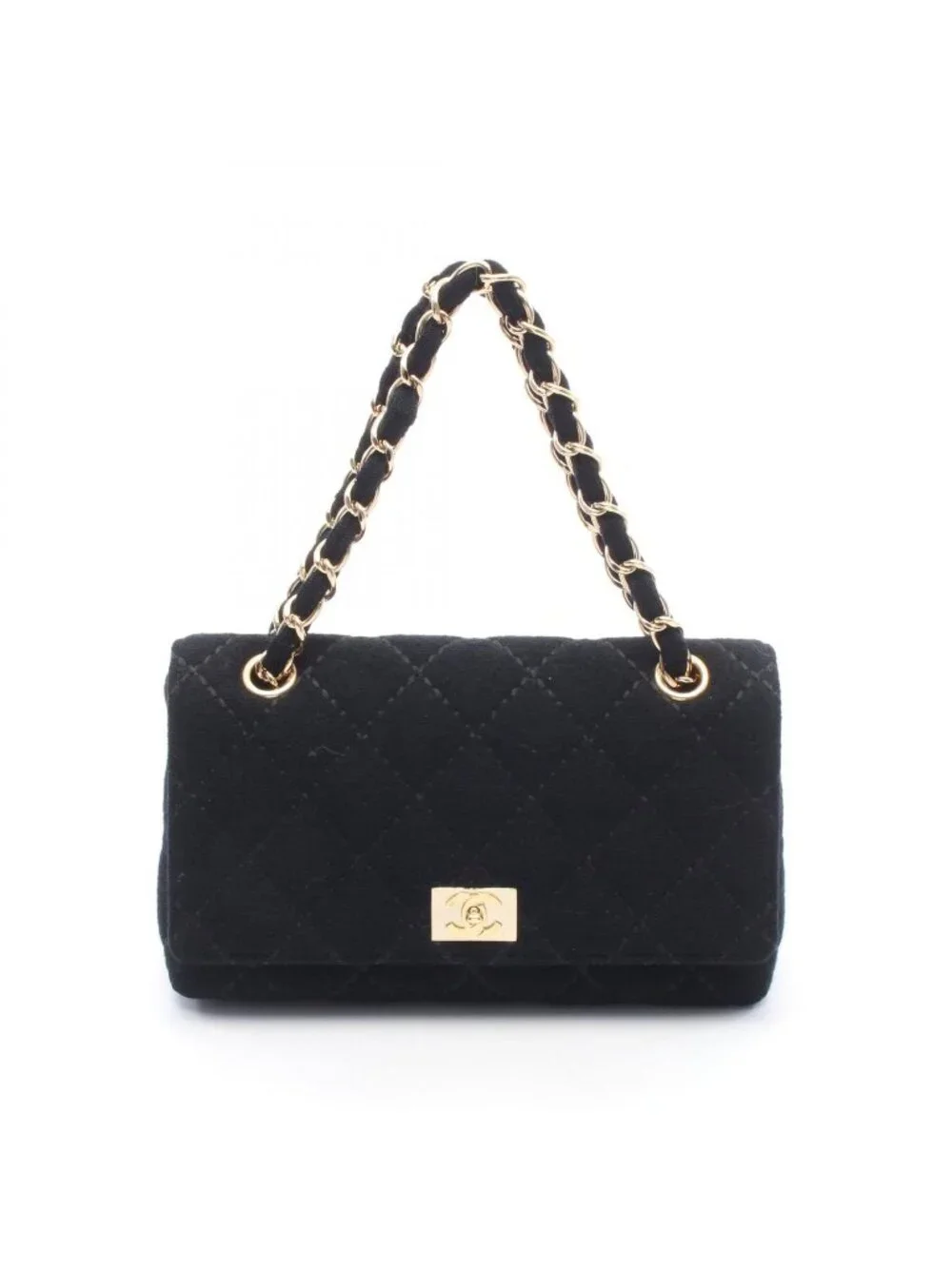 Chanel Handbag Wild Stitch Black Chain
